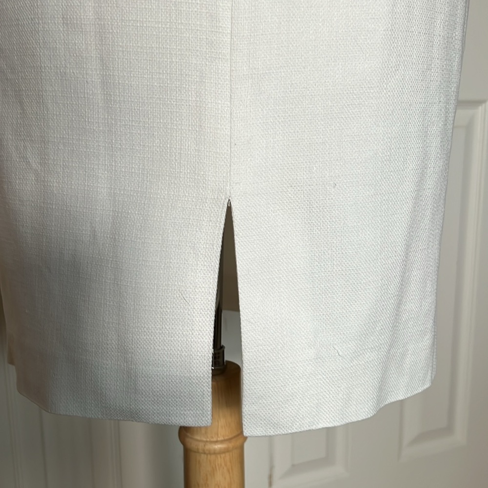 Anne Klein white & tan sleeveless career dress size 6. - Picture 4 of 9